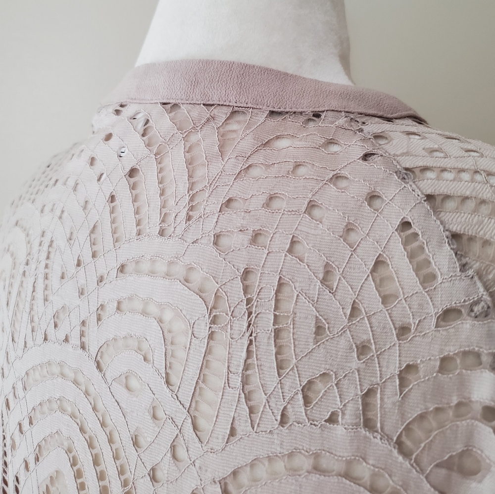 Gentle Fawn Lace Inset Button Down Blouse - Picture 8 of 16
